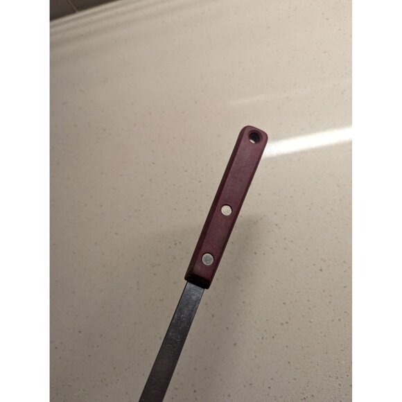 Vintage Ekco Forge Stainless Steel 3 Prong Meat Utility Fork Red Handle 11 1/4" - Picture 6 of 13